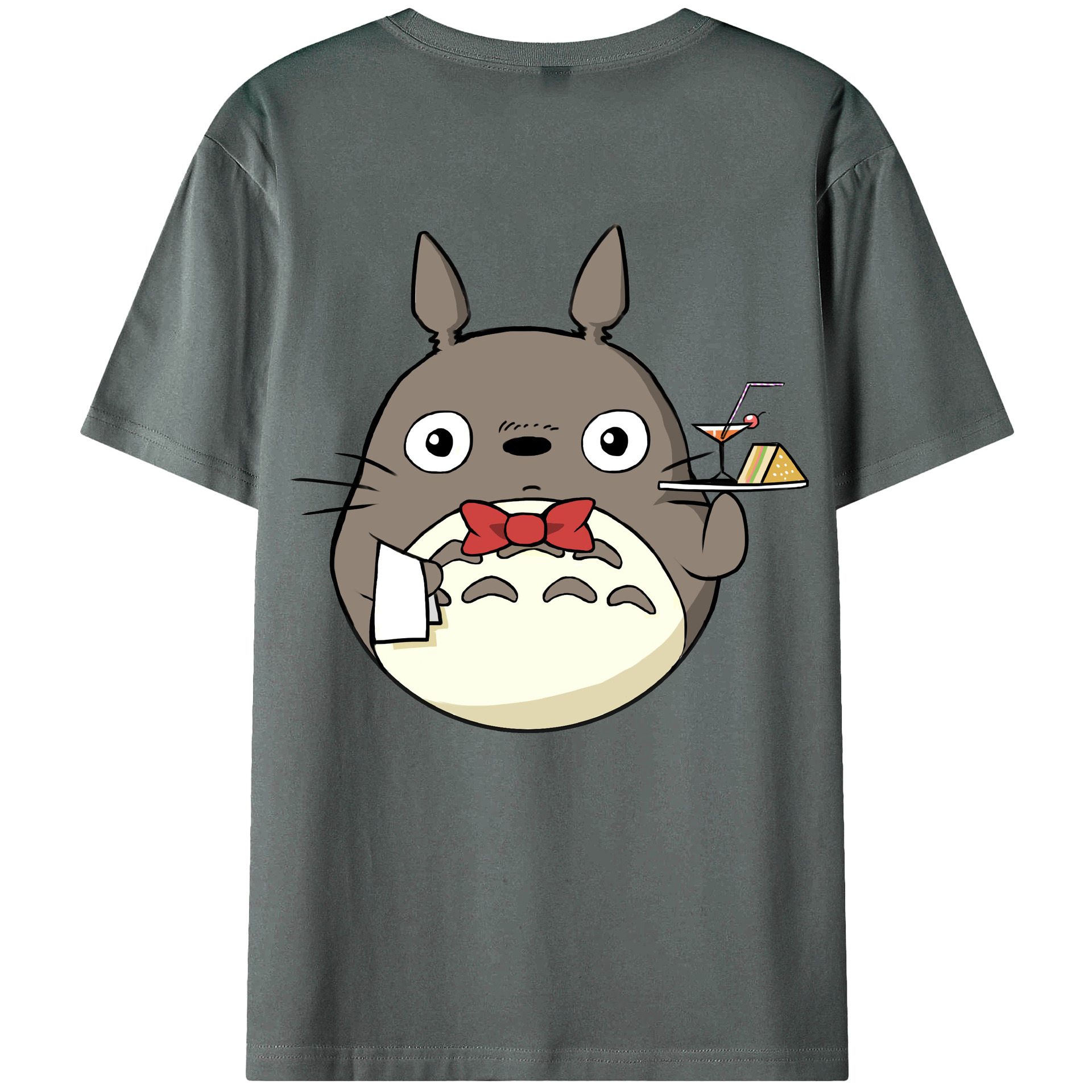 （画像用） となりのトトロ 草壁メイ 草壁サツキ My Neighbor Totoro Satsuki Kusakabe Mei Kusakabe 綿100％ メンズ半袖Tシャツ（バックプリント） 通気性